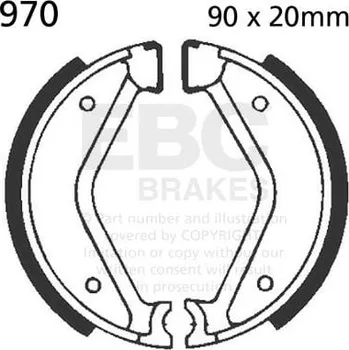 Brzda pro motocykl Sada brzdových čelistí EBC 970 970