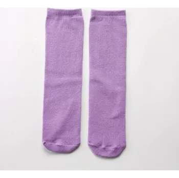 Dívčí barevné podkolenky fialová