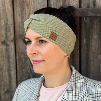 Čelenka Vaflová čelenka překřížená / zelená Velikost čelenky: Dětská