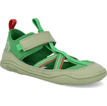 Dívčí sandály Barefoot dětské sandály Affenzahn - Vegan Breeze Frog zelené Velikost: 26