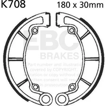 Motodíl Sada brzdových čelistí EBC K708 K708