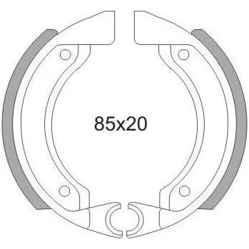 Brzda pro motocykl brzdové obložení (standardní materiál) NEWFREN (2 ks v balení) GF1279