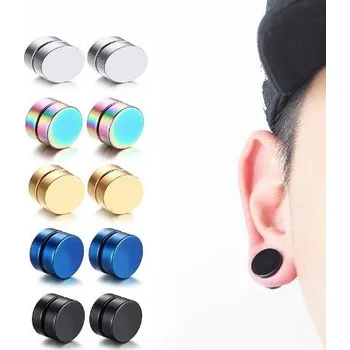 Náušnice Pánské magnetické náušnice J961 zlatá 10 mm