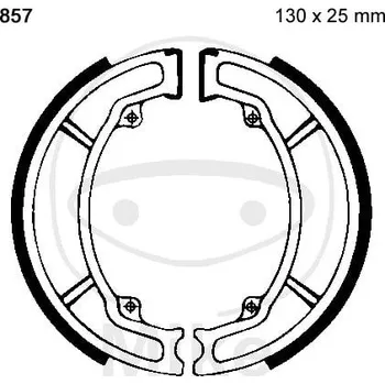 Brzda pro motocykl Sada brzdových čelistí EBC 857 neobsahuje pružiny PEUGEOT Elyseo 125 1998-2001