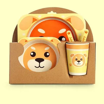 dětská jídelní sada Sada nádobí pro děti zvířátka 5 ks 15