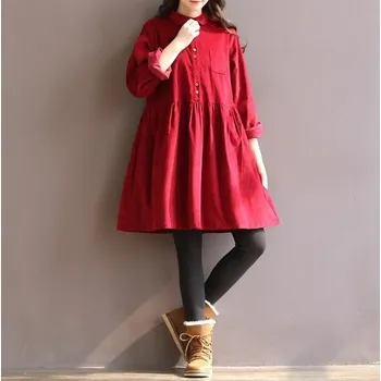 Dámské šaty Podzimní šaty červená L