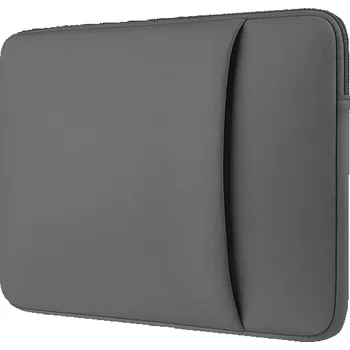 brašna na notebook Pouzdro na notebook s postranní kapsou pro MacBook, HP, Xiaomi, Dell 15 palců, 37,5 x 26,5 x 1,5 cm šedá