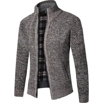 Pánský svetr Pánský svetr na zip F184 hnědá XL