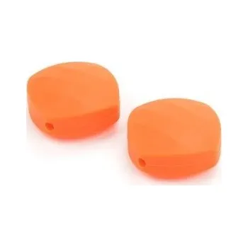 Dětské navlékací korálky Dětské korálky ze silikonu ve tvaru čtverce - 50 ks oranžová