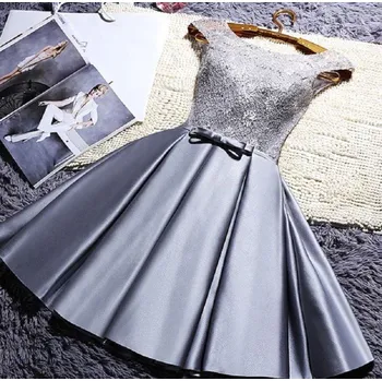 Dámské šaty Plesové šaty krátké šedá M