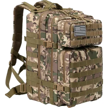 Paintballová výstroj Taktický vojenský batoh Kempingový batoh Velkokapacitní batoh Turistický batoh s několika kapsami 45 L 50 x 30 cm Maskáčový vzor 5