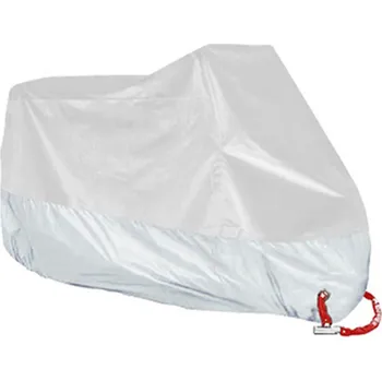 Motokosmetika Voděodolný venkovní kryt na motocykl 220–230 cm Ochranná polyesterová plachta proti dešti a UV Venkovní obal na motorku stříbrná