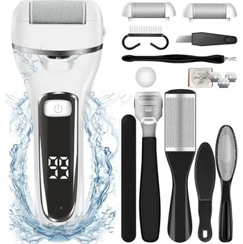 Sada na pedikúru s elektrickým pilníkem na paty bílá