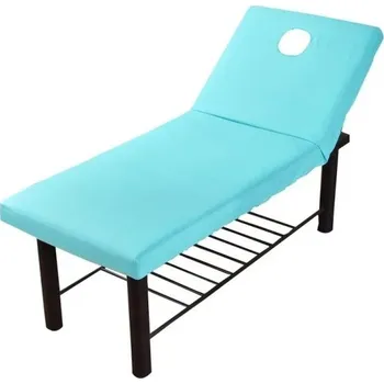 Prostěradlo na masážní lehátko 190x70 cm 100% polyester Elastický ochranný potah SPA Wellness Kosmetika Snadná údržba tyrkysová