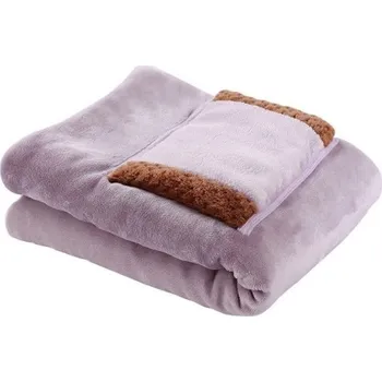 Vyhřívaná deka s kapsou na ruce 80 x 60 cm fialová