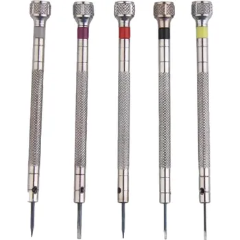 Šroubovák Sada šroubováků pro opravu hodinek 5&nbsp;ks 0,8 - 1,6 mm Nářadí na jemnou mechaniku&nbsp;Profesionální sada pro opravu hodinek