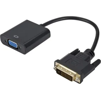 Redukce Redukce DVI samec na VGA samice Adaptér pro monitor 1080p Převodník video signálu Pro grafické karty a projektory Kompatibilita s DVI-I