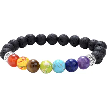 Náramek Náramek sedmi čaker Z277 stříbrná