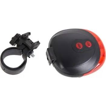 Cyklosvítilna LED světlo na kolo s laserem červená