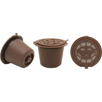 Stojan na kapsle Plnitelné kapsle do kávovaru Nespresso 3 ks hnědá