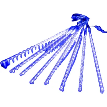 Noční světlo LED světlo dešťové kapky 30 cm, 8 trubic, 144 LED, 220 V modrá