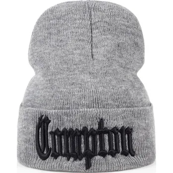 Pokrývka hlavy Zimní čepice s nápisem Compton šedá