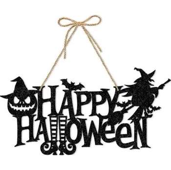 Karnevalový doplněk Halloweenská závěsná dekorace Happy Halloween 41 x 21 cm