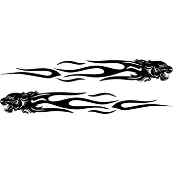 Samolepicí dekorace na vozidlo Samolepky na auto tygr 2 ks černá