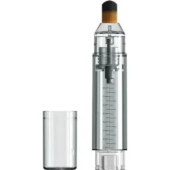 Masážní přístroj Mini aplikátor přípravků na kořínky vlasů Přenosný aplikátor přípravků na vlasy se zásobníkem 8 ml Nástroj pro péči o pokožku hlavy se štětcem 11 x 2,5 cm šedá