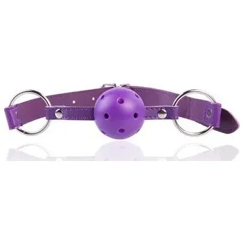 Vibrátor Silikonový BDSM roubík na nastavitelném obojku s přezkou, pohodlný a pevný, pro hrátky s dominancí a poslušností, Diskrétní balení fialová