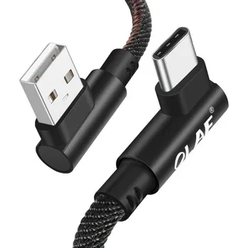 Datový kabel Lomený datový kabel USB na USB-C K295 černá 1 m
