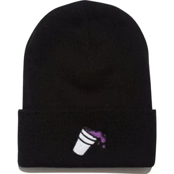 Pokrývka hlavy Zimní čepice s potiskem kelímku černá