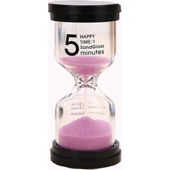 Hodiny Stolní přesýpací hodiny růžová 3