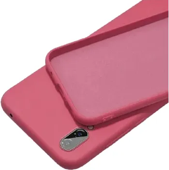 Pouzdro na mobilní telefon Silikonový ochranný kryt pro Xiaomi Redmi Note 10 4G vínová