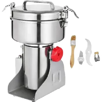 Kuchyňský mlýnek Elektrický mlýnek na kávu 1800 W 26000 ot./min Nerezový mlýnek na drcení obilovin s ochranou proti přetížení 750 g Mlecí stroj na obilí, kukuřici, bylinky 35 x 19 x 13,4 cm