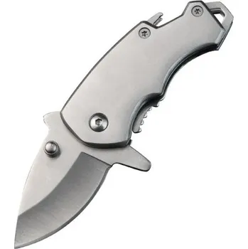 Multifunkční nůž Mini skládací nerezový kapesní nůž 10,6 cm s otvírákem na skleněné láhve EDC nůž do kapsy Multifunkční nástroj Turistika Cestování Outdoor stříbrná