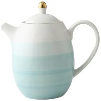 Konvice na čaj Porcelánová čajová konvice světle modrá