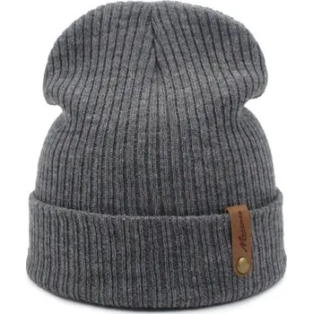 Pokrývka hlavy Zimní pletená čepice šedá