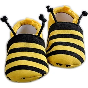 Dívčí bačkory Dětské capáčky s tykadly žlutá 6-12 měsíců