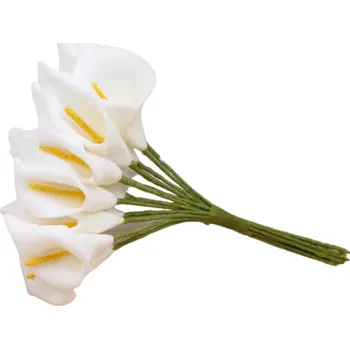 umělá květina Umělé květiny na dekoraci 144 ks Sada umělých květin Dekorační květiny bílá