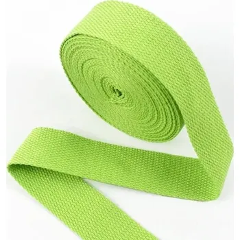 Upínací popruh Bavlněno-polyesterový popruh 50 mm 4 m Pevný pás 1,3 mm silný Odolný materiál Vysoká nosnost Univerzální použití Šití, výroba, upevnění, outdoor neonová zelená