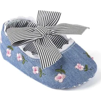 Dívčí baleríny Dívčí baleríny se stuhou modrá 6-12 měsíců