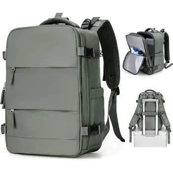Sportovní batoh Cestovní batoh 40 x 20 x 25 cm Nylonový materiál Vodotěsná vnitřní kapsa Boční kapsa na láhev Příruční zavazadlo Letadlo Víkendové cesty armádní zelená