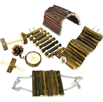 tréninková pomůcka pro psa Sada dřevěných hraček pro hlodavce 8 ks