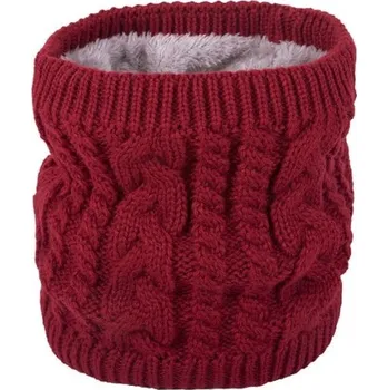 Šála Pletený nákrčník vínová