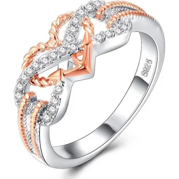 Prsten Prstýnek se srdcem starorůžová 6