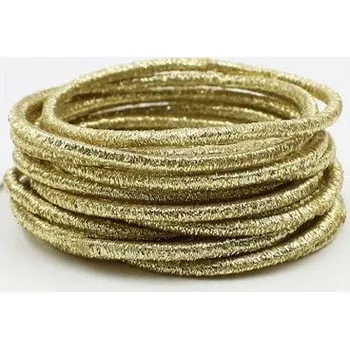 Třpytivé gumičky do vlasů - 20 ks zlatá