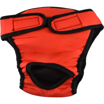 Obleček pro psa Hárací kalhotky pro psy Velikost XS Obvod hrudníku 35-45 cm Ochranné kalhotky Pratelné Hygienické kalhotky Nastavitelný pas červená