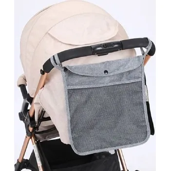 Závěsný organizér na kočárek šedá