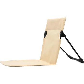 Zahradní nábytek Skládací kempingové křeslo 41,5 x 39,5 x 38 cm Lehká židle na kempování Podsedák s opěrkou Zahradní sezení Cestovní křeslo béžova